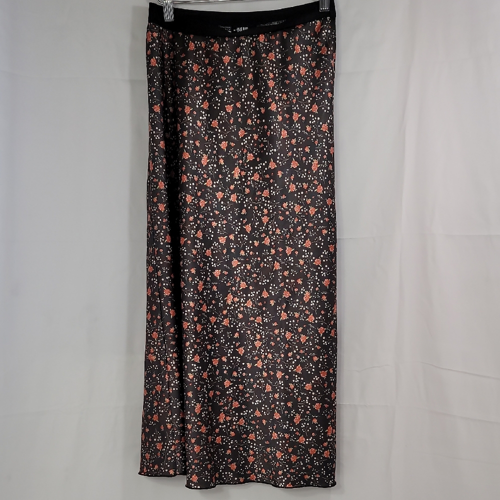 Orange and Brown Maxi Slip Skirt for Resort Wear